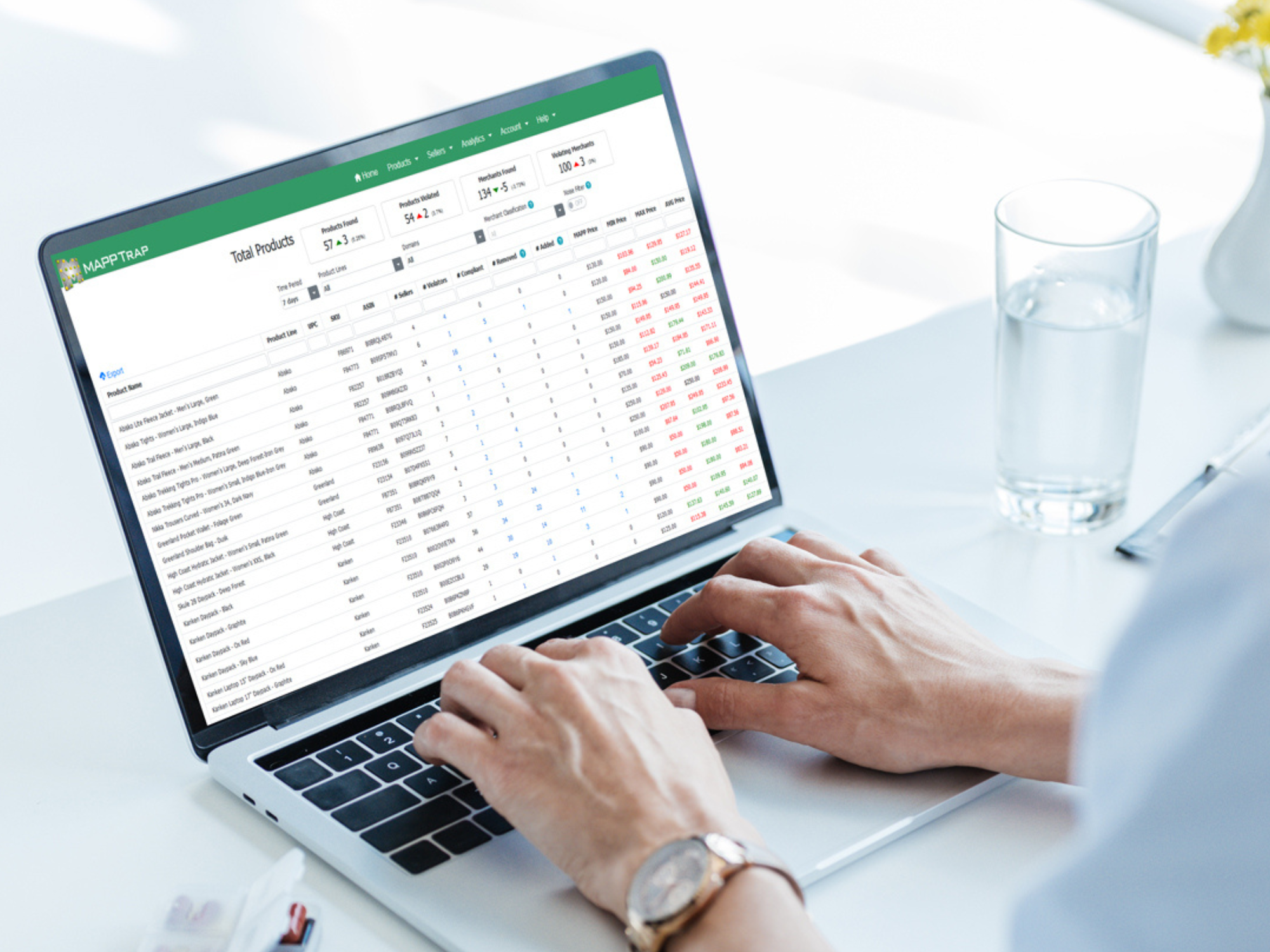 User interacting with MAPP Trap Dynamic Pricing