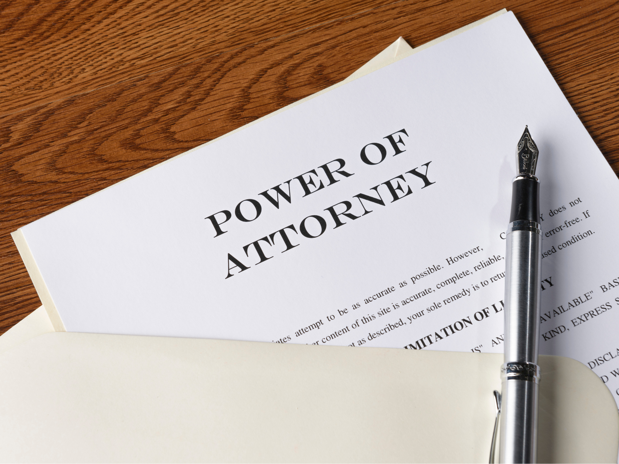 Power of Attorney paperwork