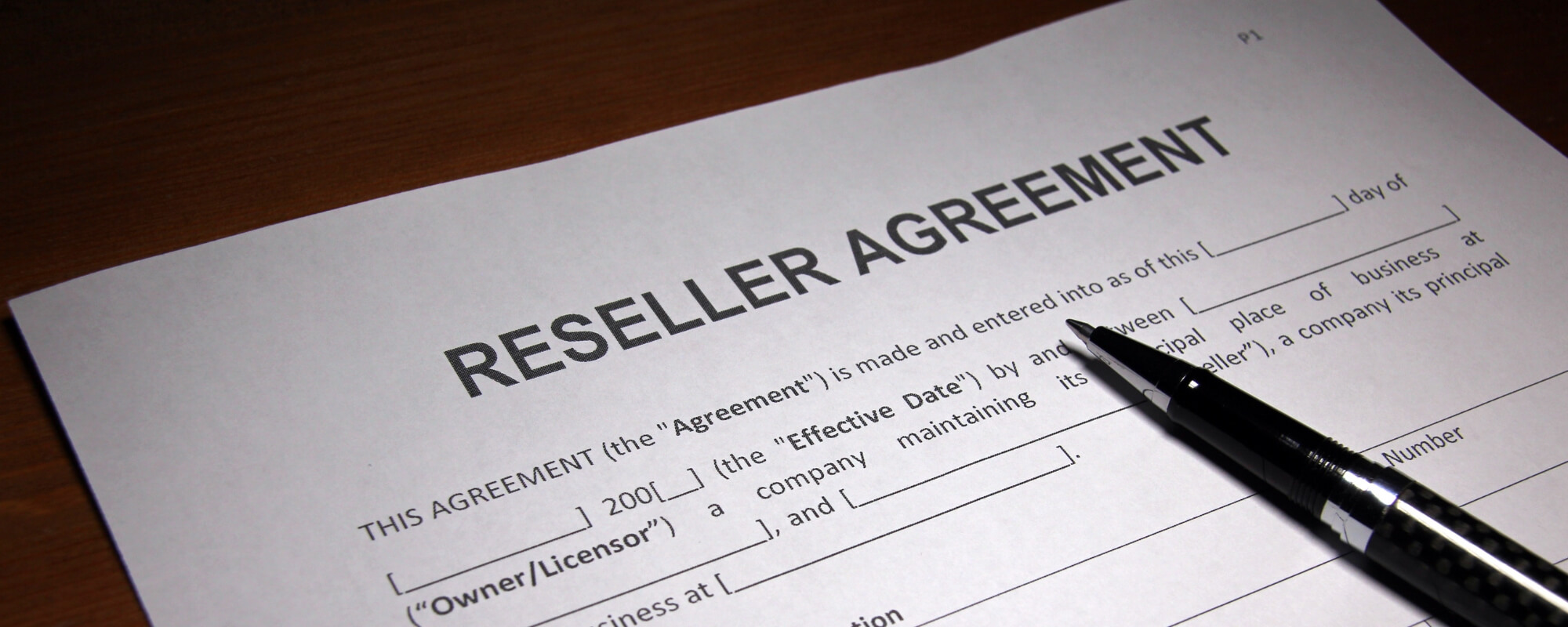 A reseller agreement on paper - How to set up an authorized reseller/dealer program
